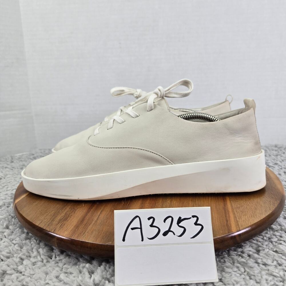 Wolf and Shepherd Mens 8 Cruise Lace Up White Leather Lifestyle Daily Sneaker